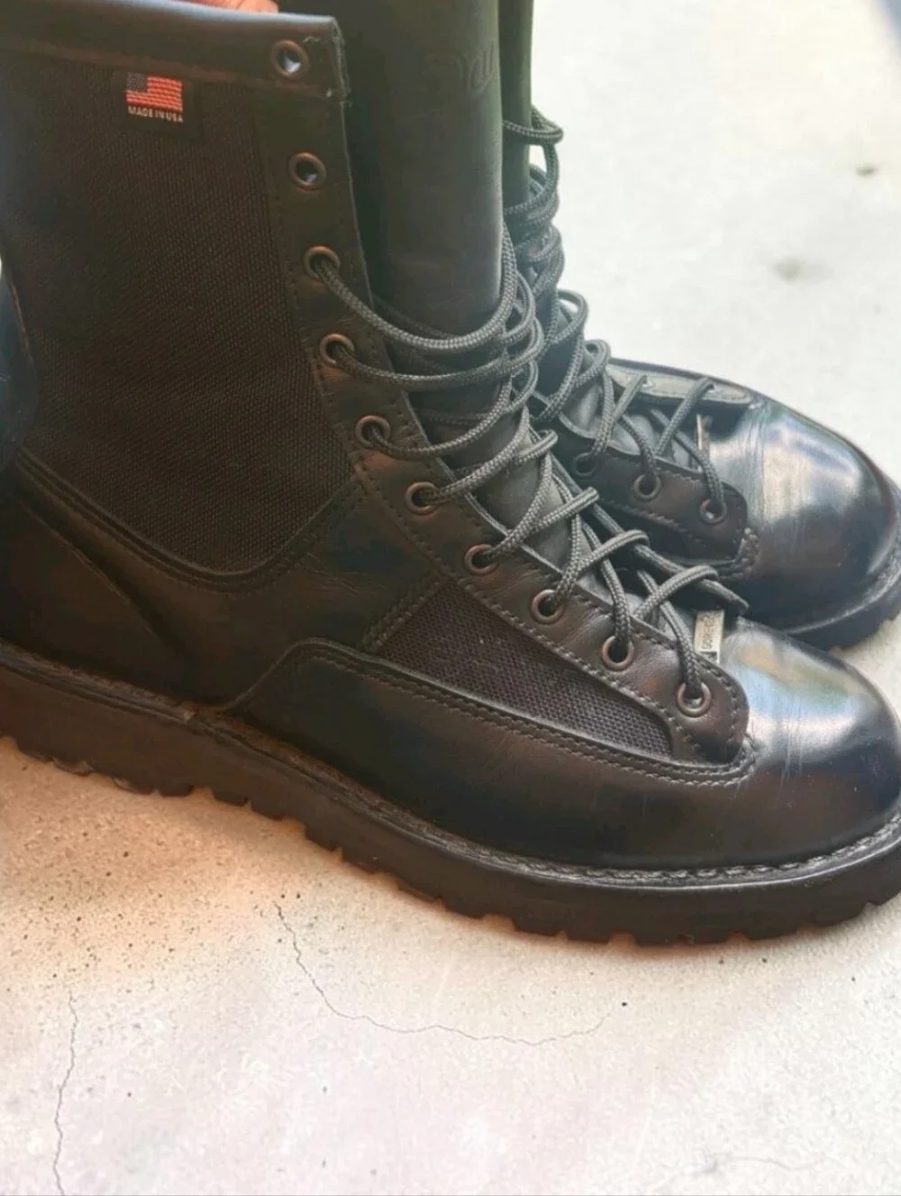 Danner Black Tactical Lace-Up Combat Boots
